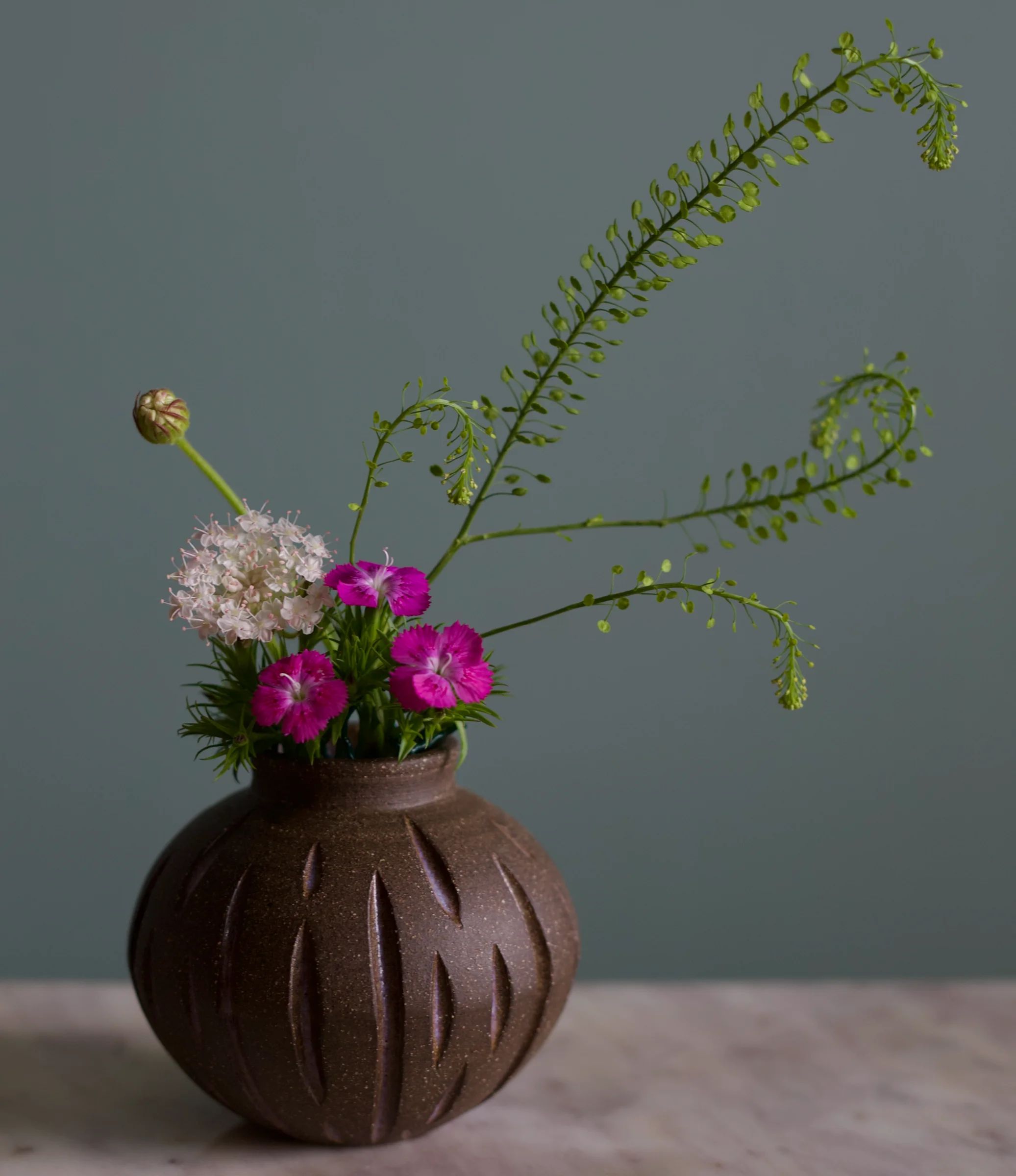 Round bud vase by Stoneware by Susannah Wilson