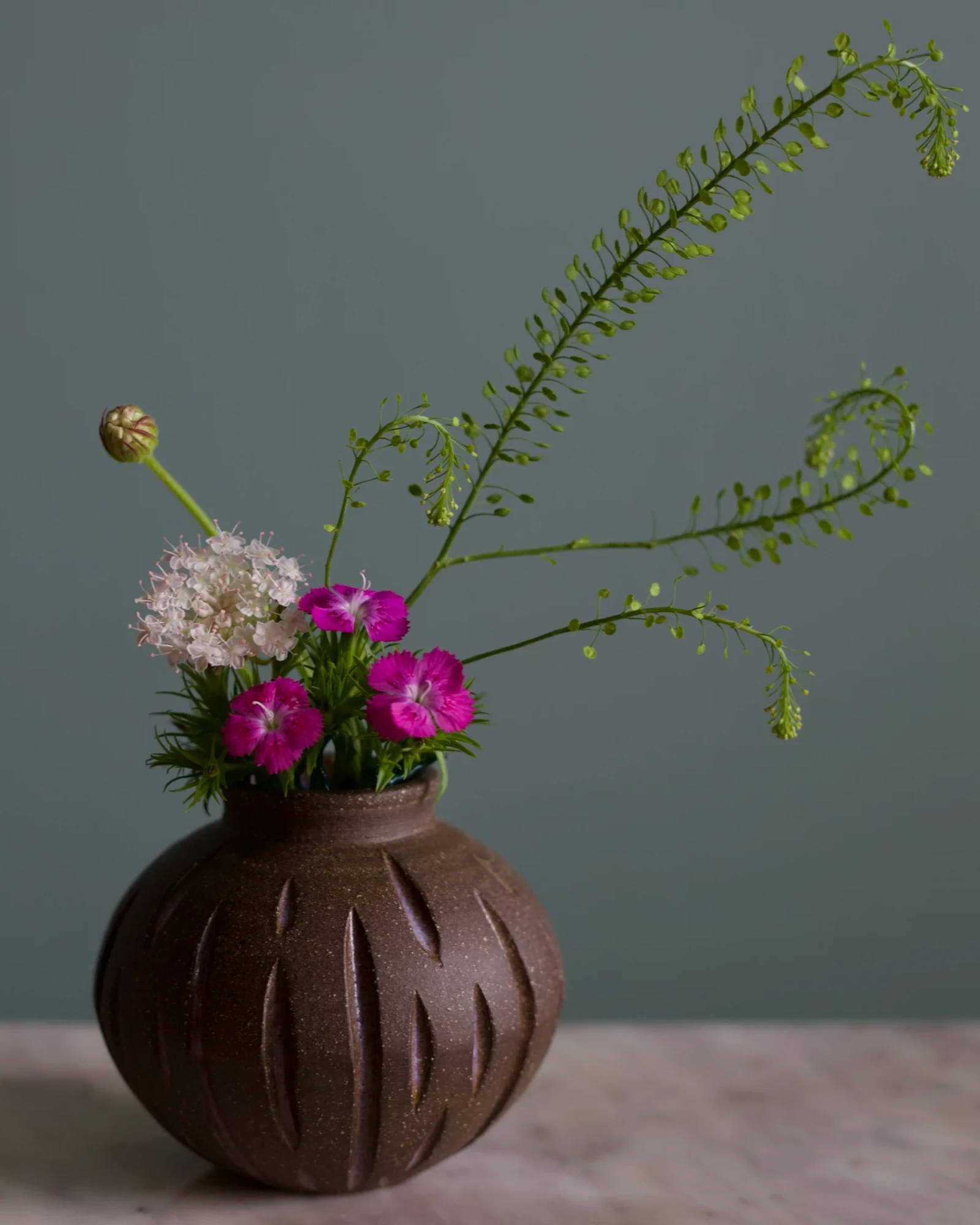 Round bud vase by Stoneware by Susannah Wilson