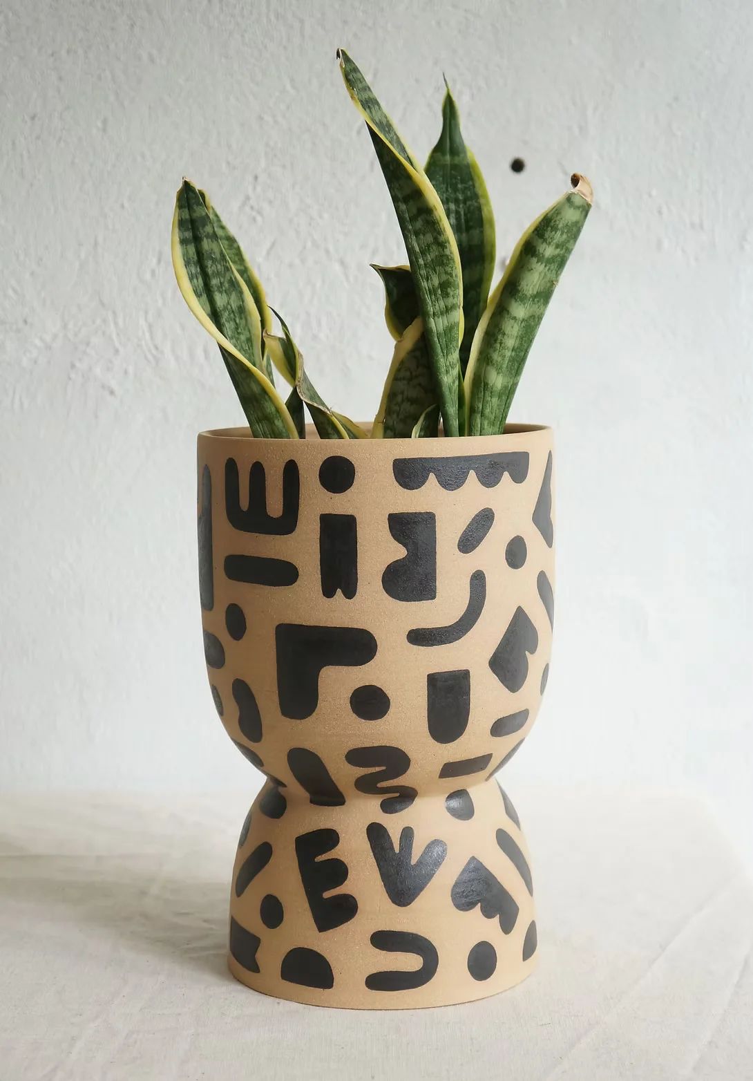 Large Freeform Pedestal Planter by Milk Made Studio