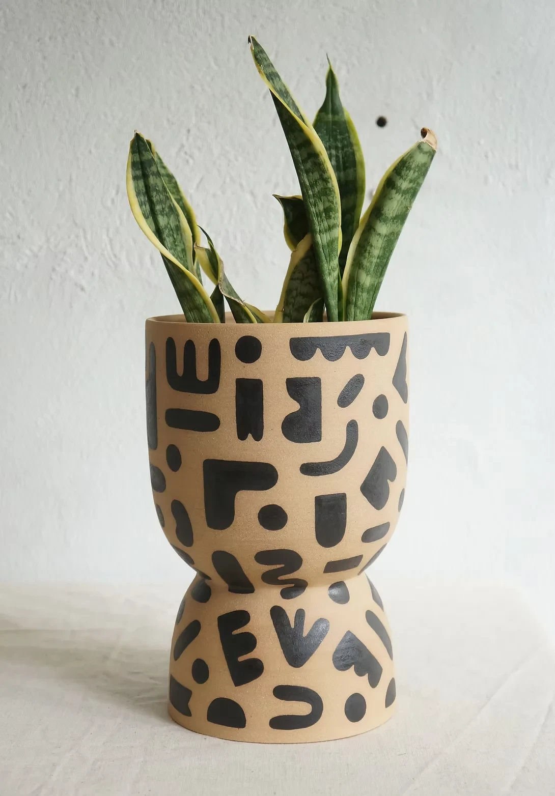 Large Freeform Pedestal Planter by Milk Made Studio