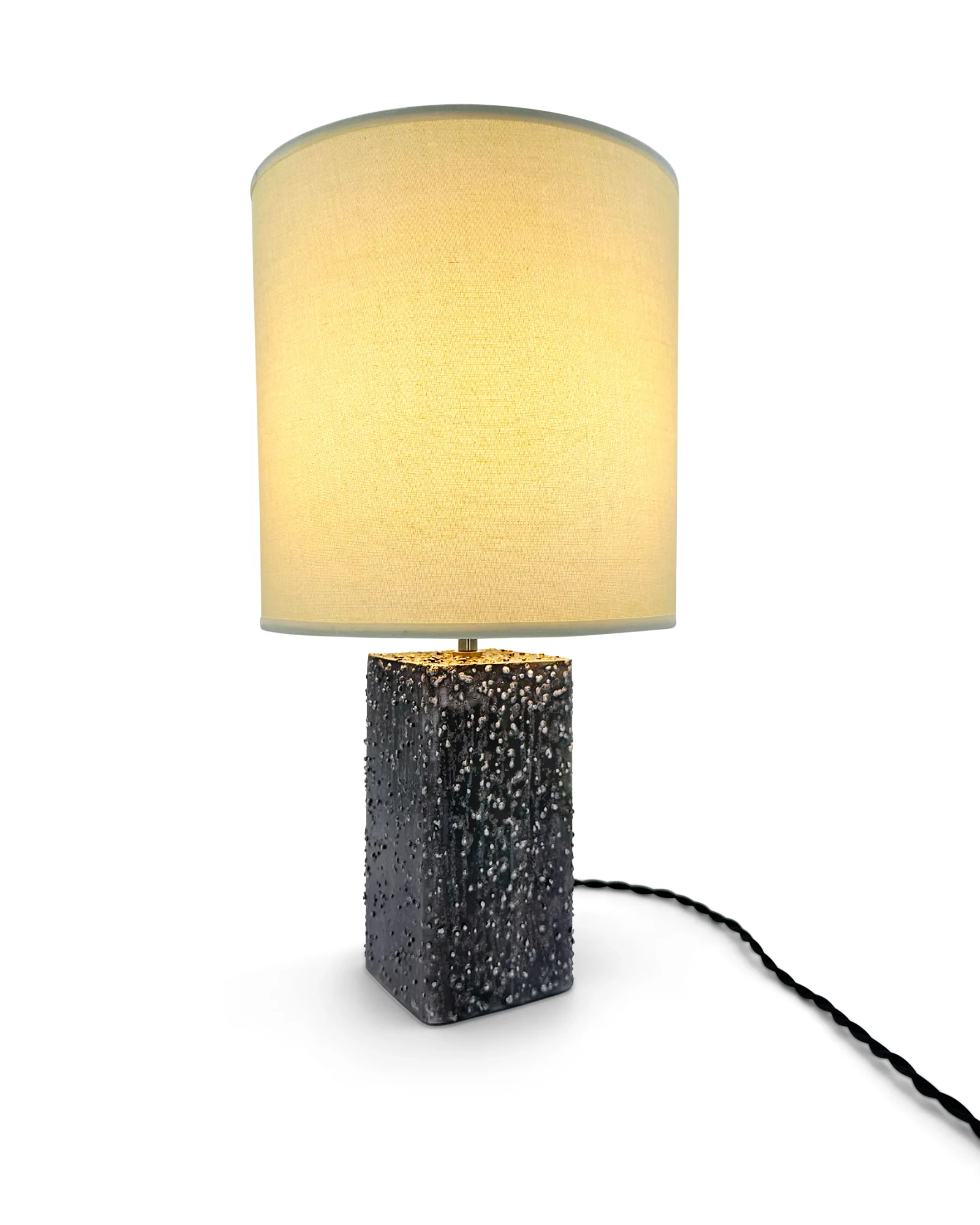 Textured Steel Lamp with Shade by Michael Daniel Metal Design