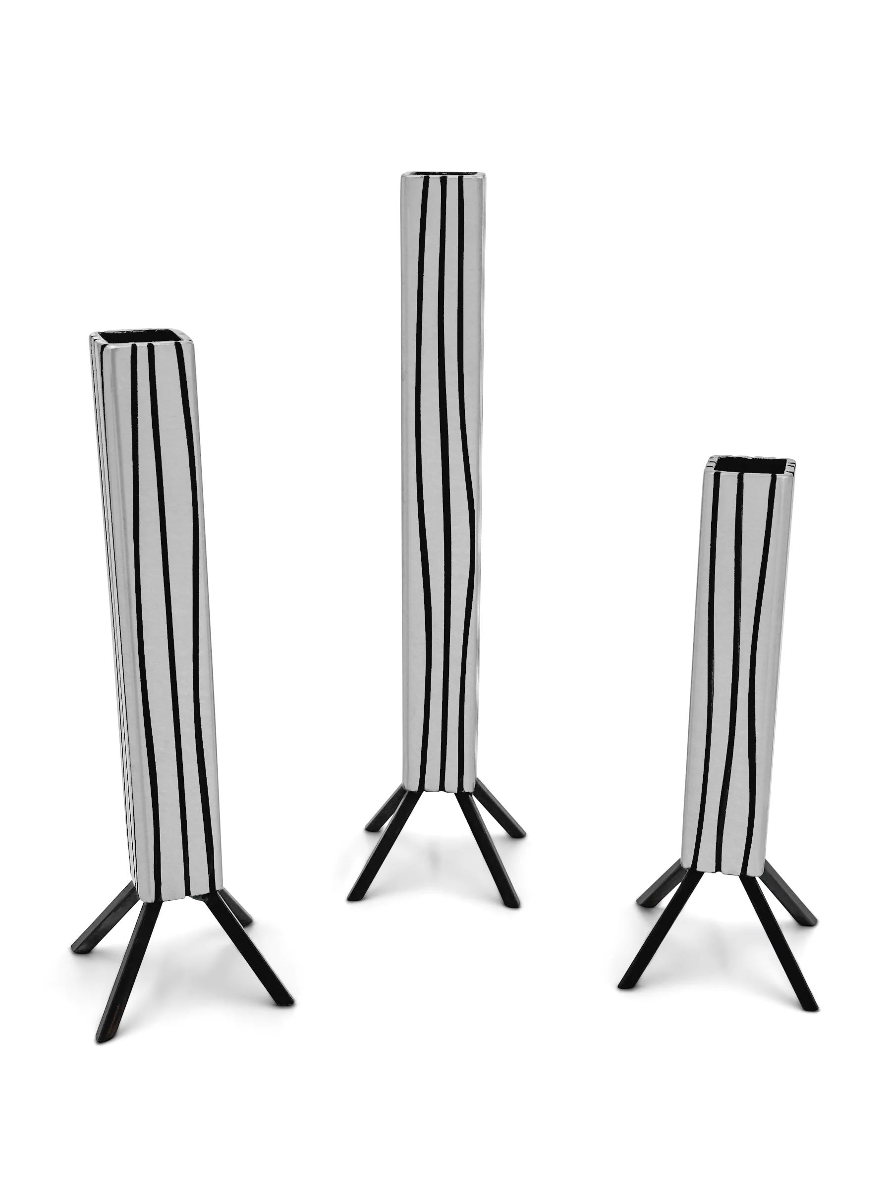 Square Rocket Taper Candle Holders  6
