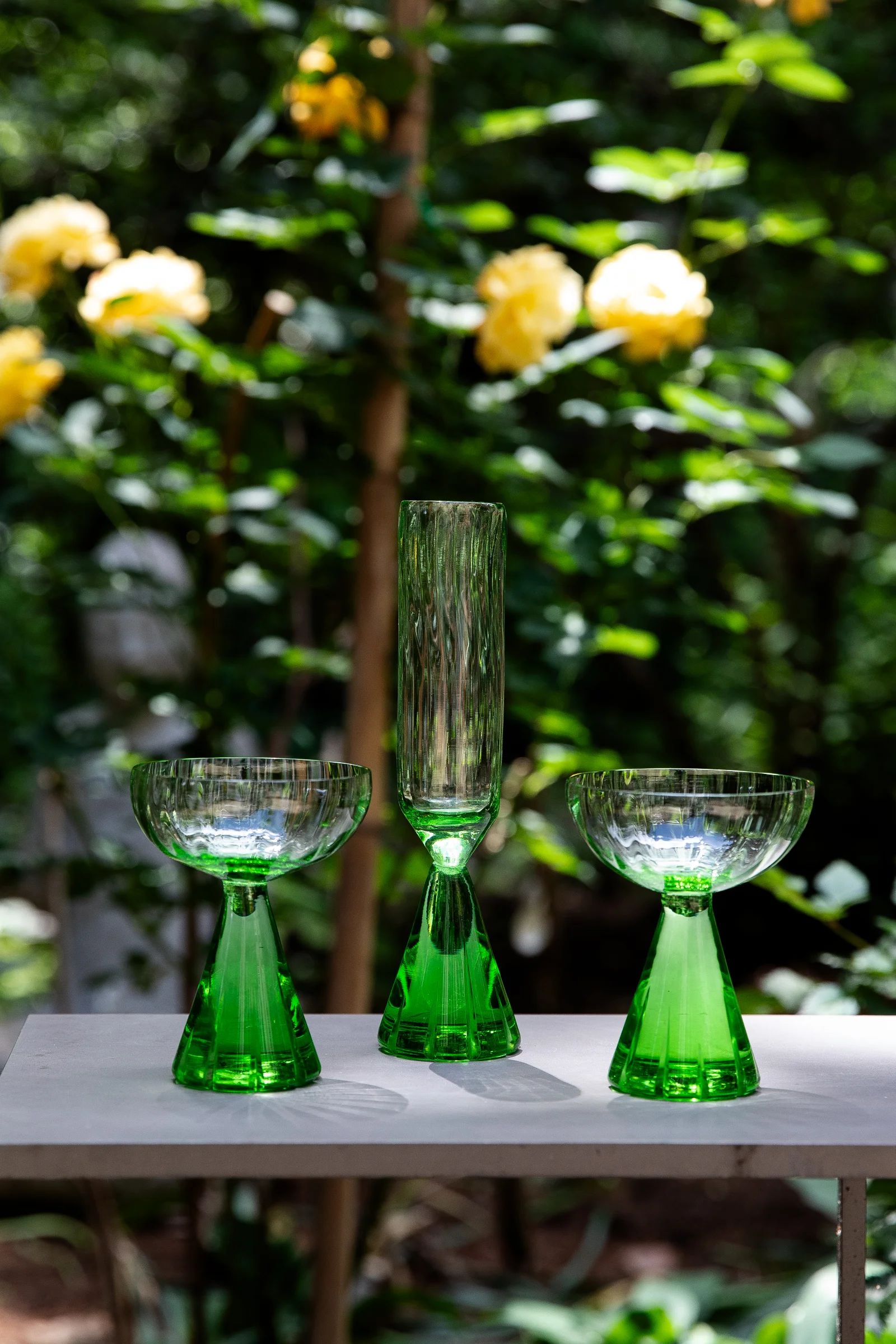 Champagne Trio by LE Glassworks