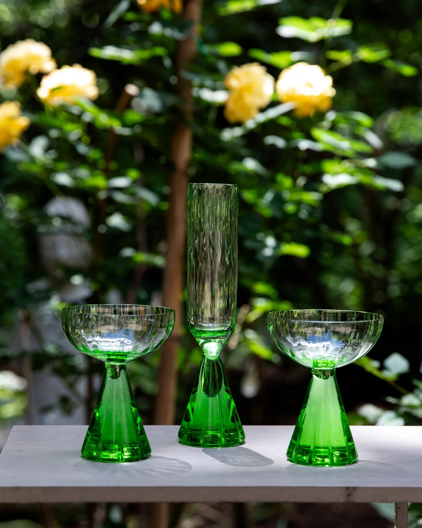 Champagne Trio by LE Glassworks