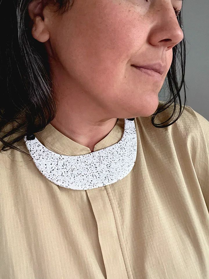 Pepa Gorget Ceramic Statement Necklace by Cloud Commons