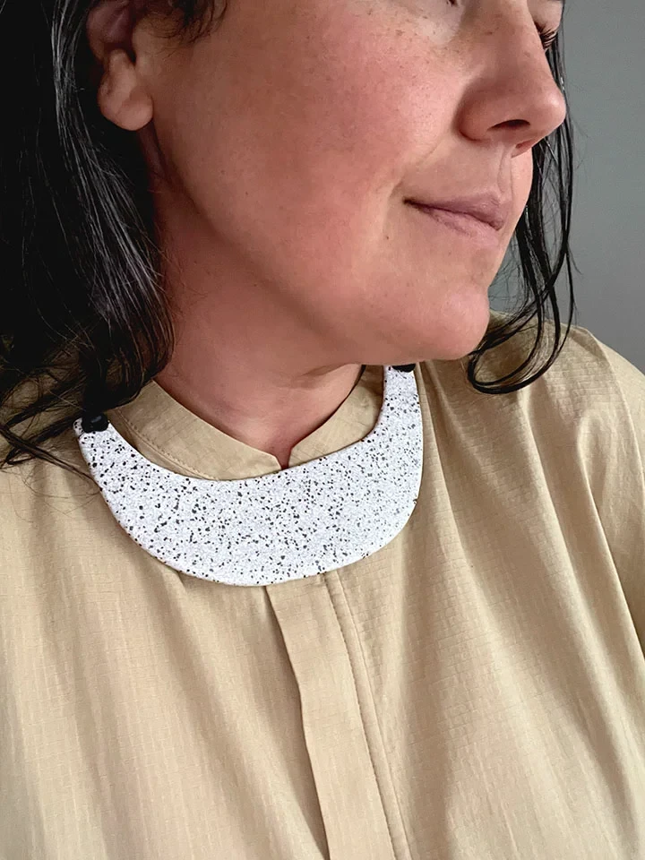 Pepa Gorget Ceramic Statement Necklace by Cloud Commons