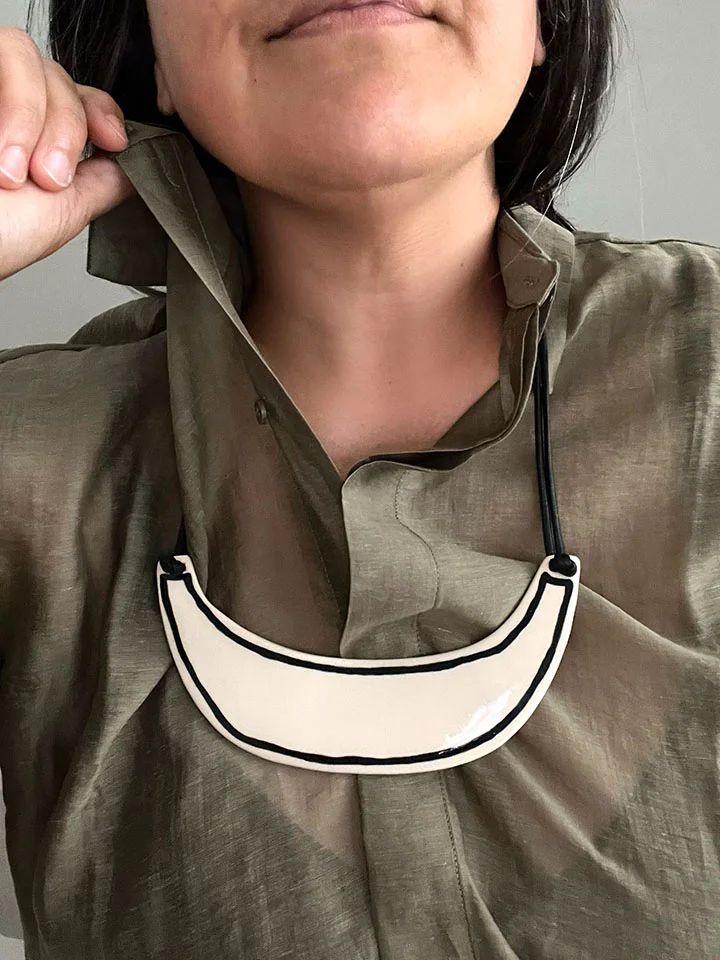 Tinta Gorget Ceramic Statement Necklace by Cloud Commons
