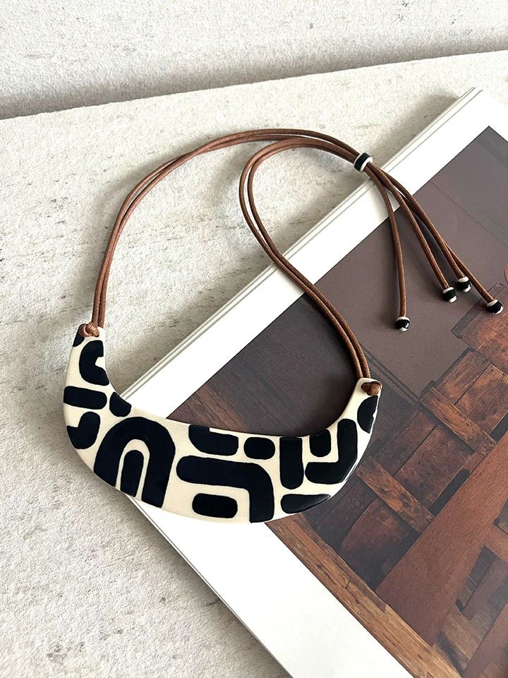 Runa Gorget Ceramic Statement Necklace 3
