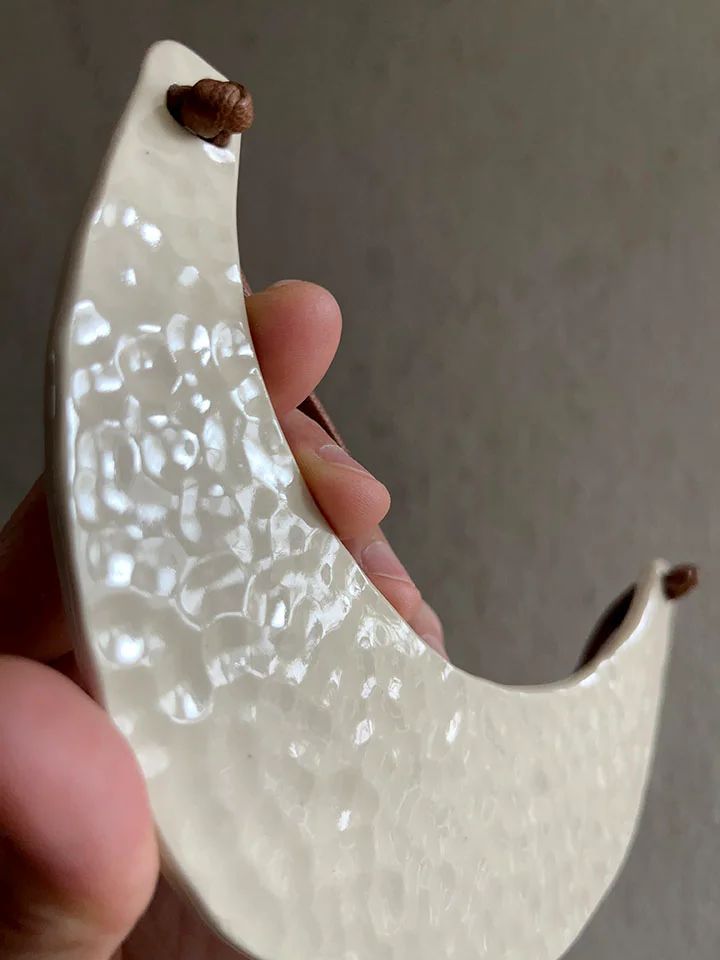 Lunar Gorget Ceramic Statement Necklace 6