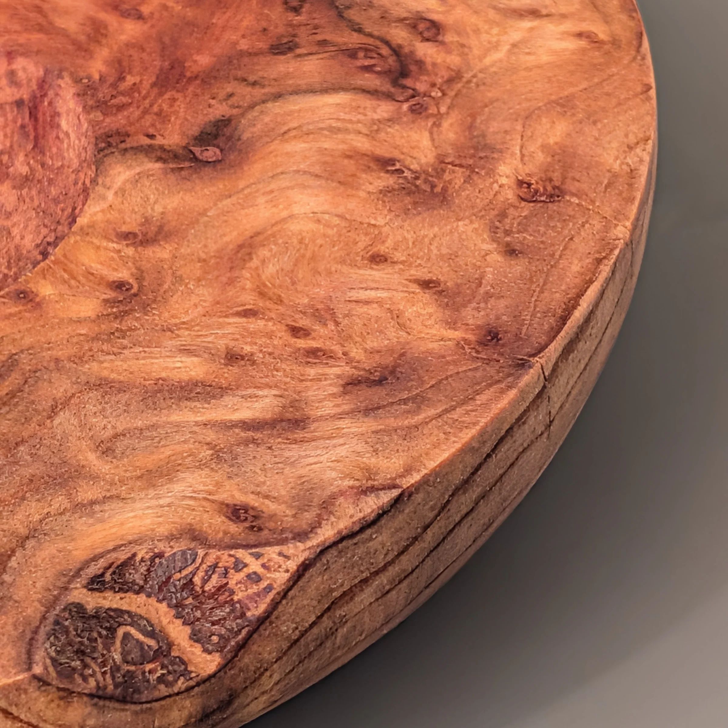 Carved Redwood Wide Rim Bowl 5
