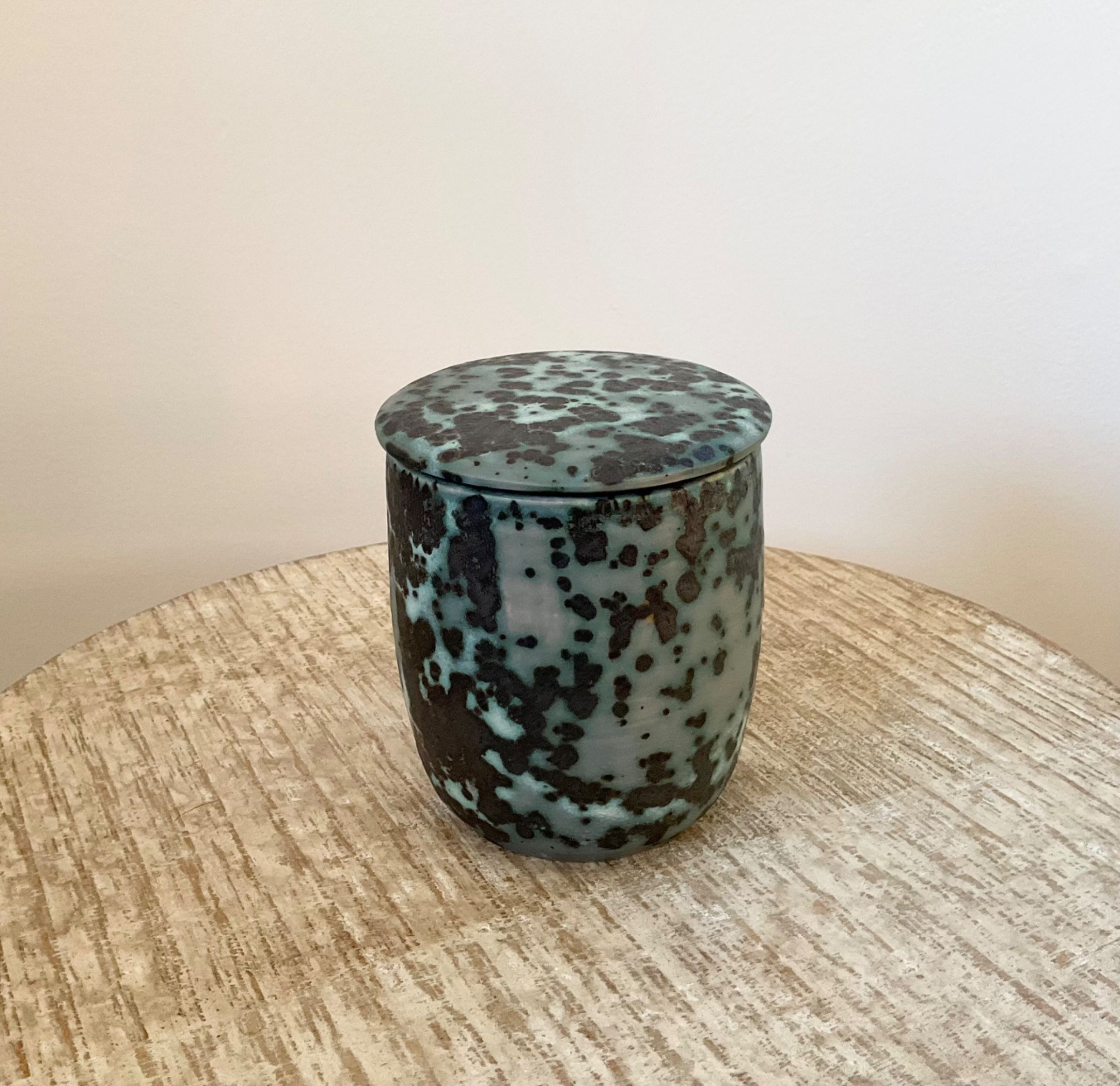 Green Speckled Jar by Singular Creature