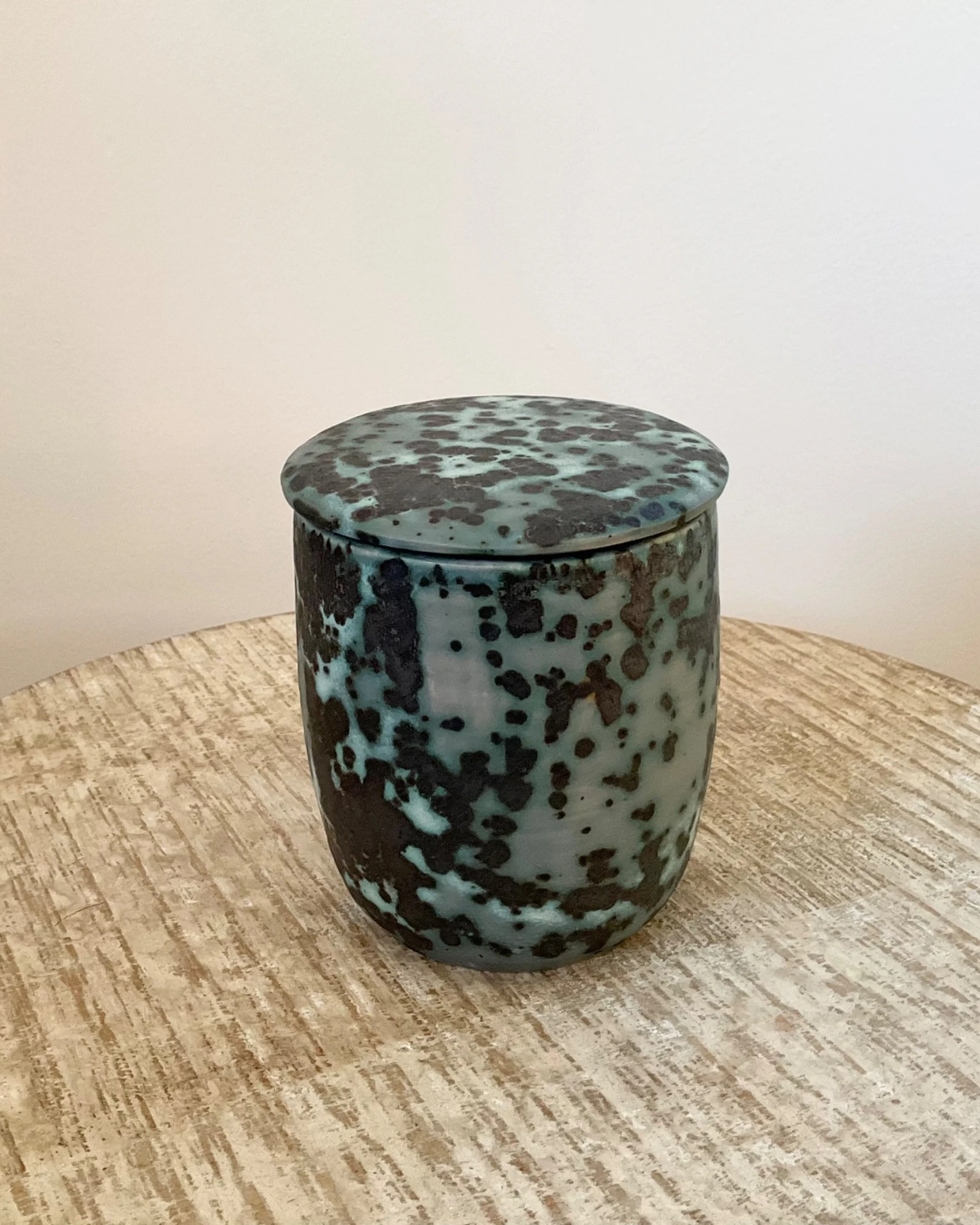 Green Speckled Jar by Singular Creature