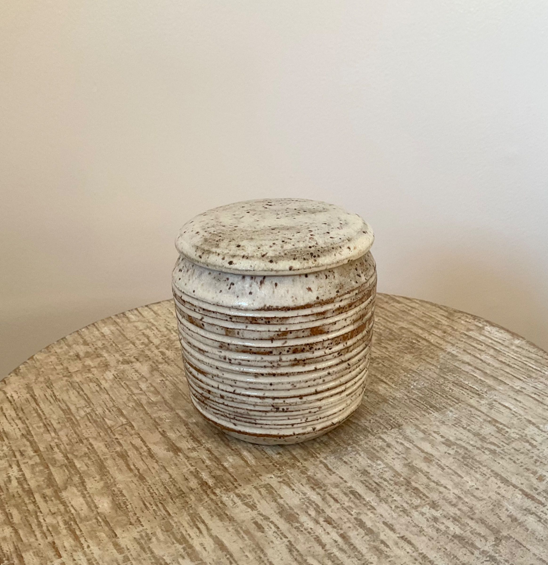 Cream Speckled Jar 2