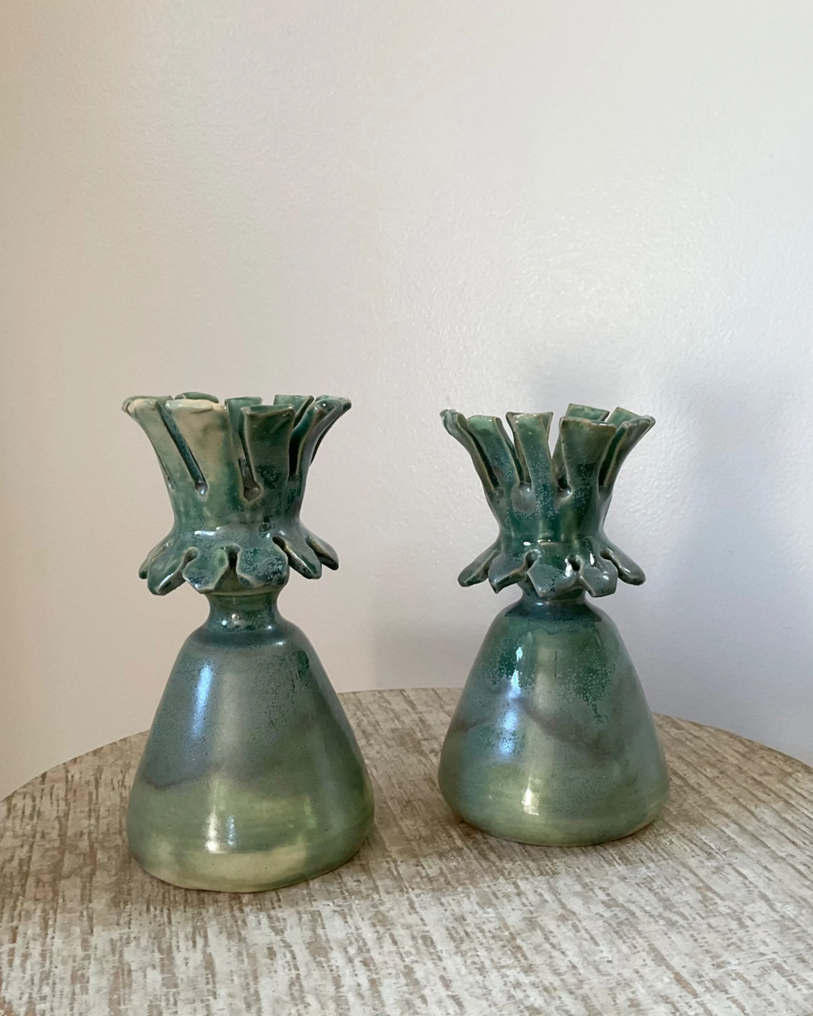 Pair of Floral Candlesticks by Singular Creature