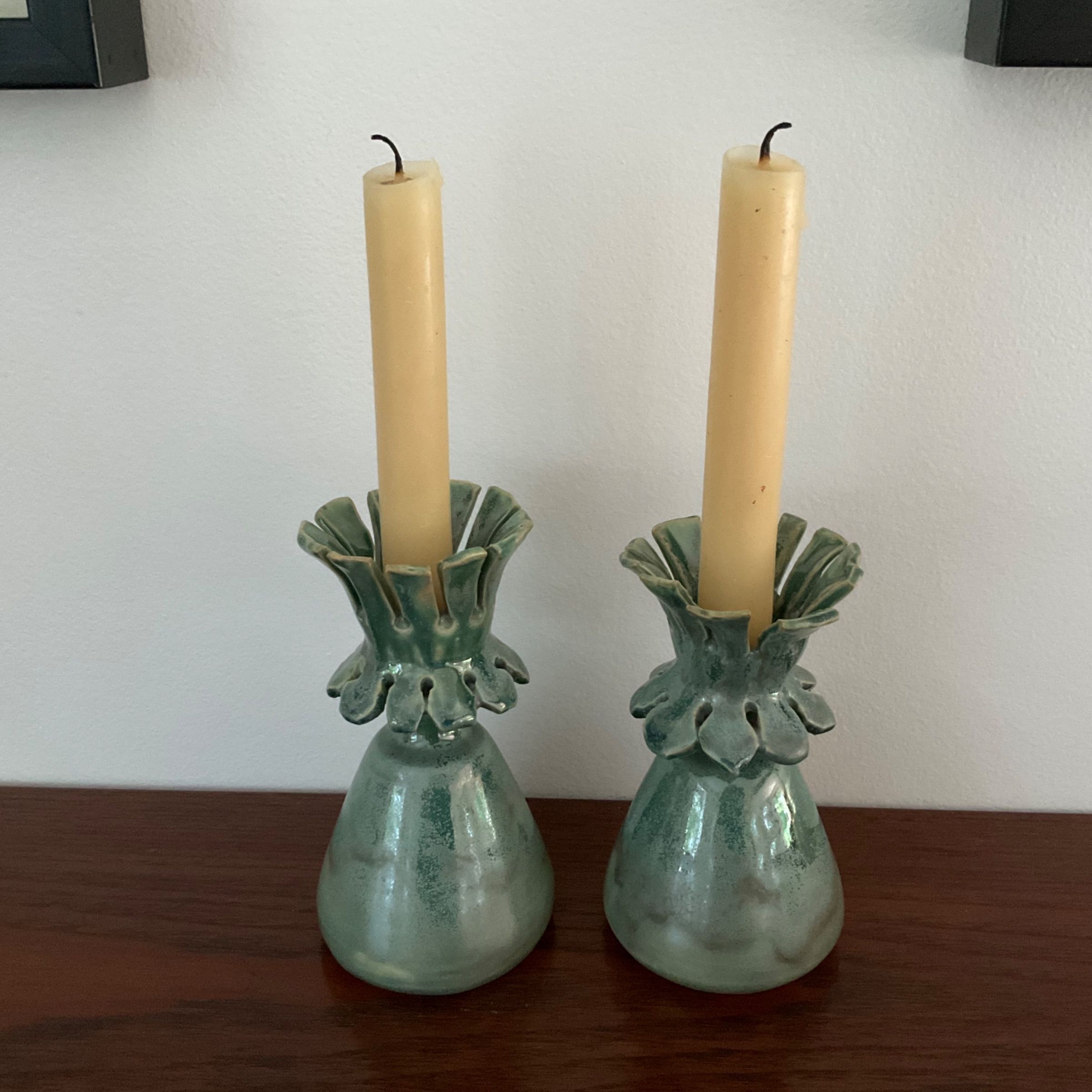 Pair of Floral Candlesticks  5