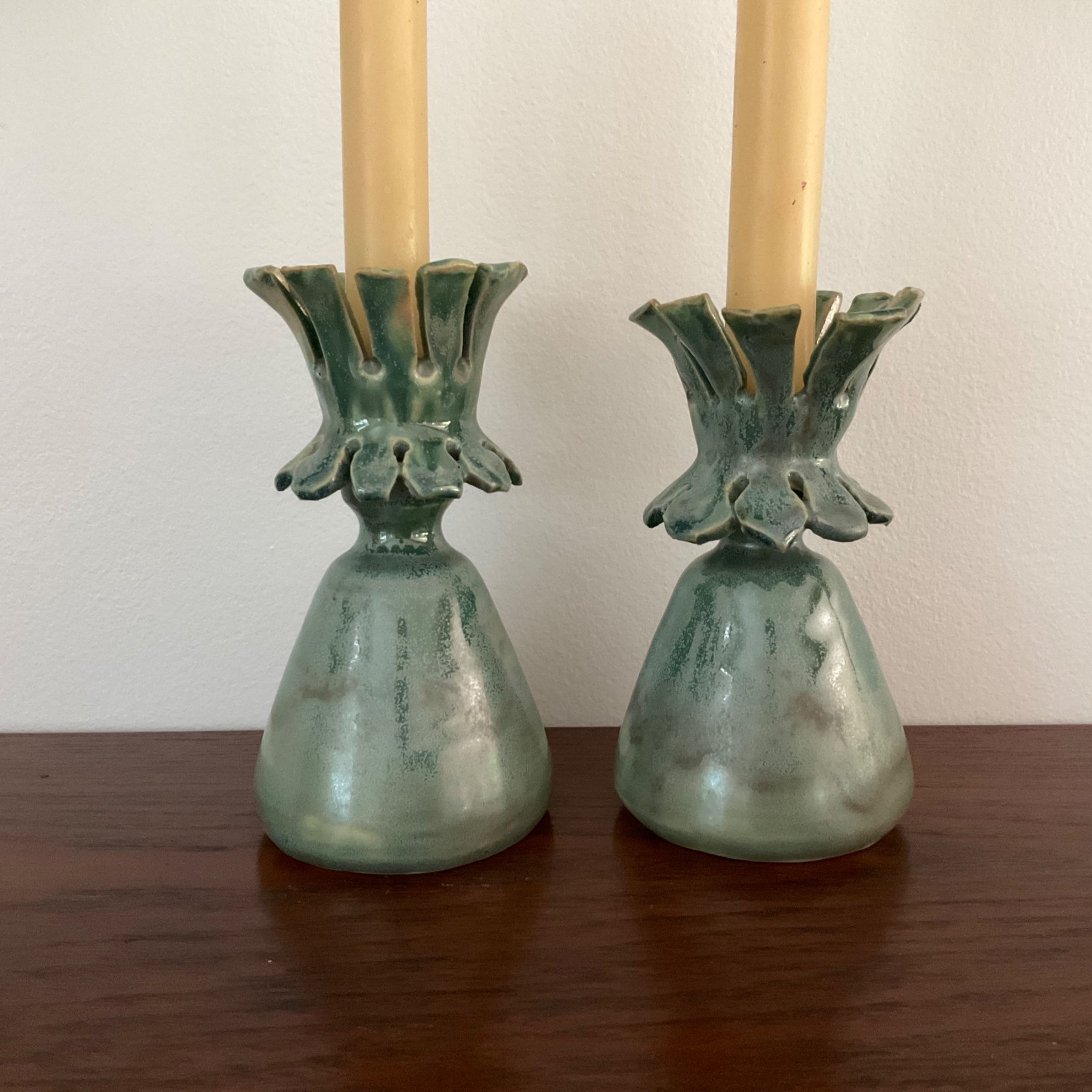 Pair of Floral Candlesticks  6