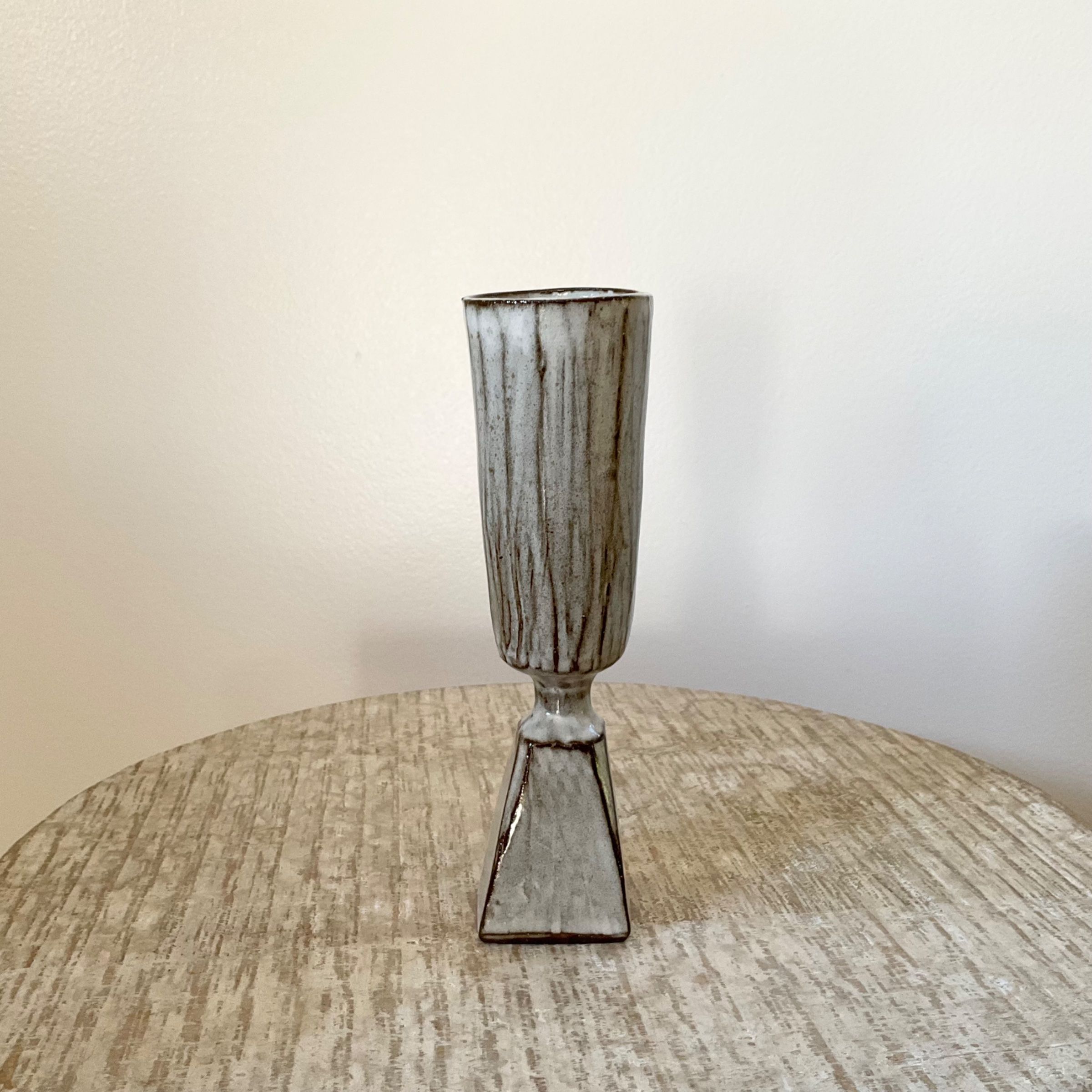Pyramid base  Bud vase 6