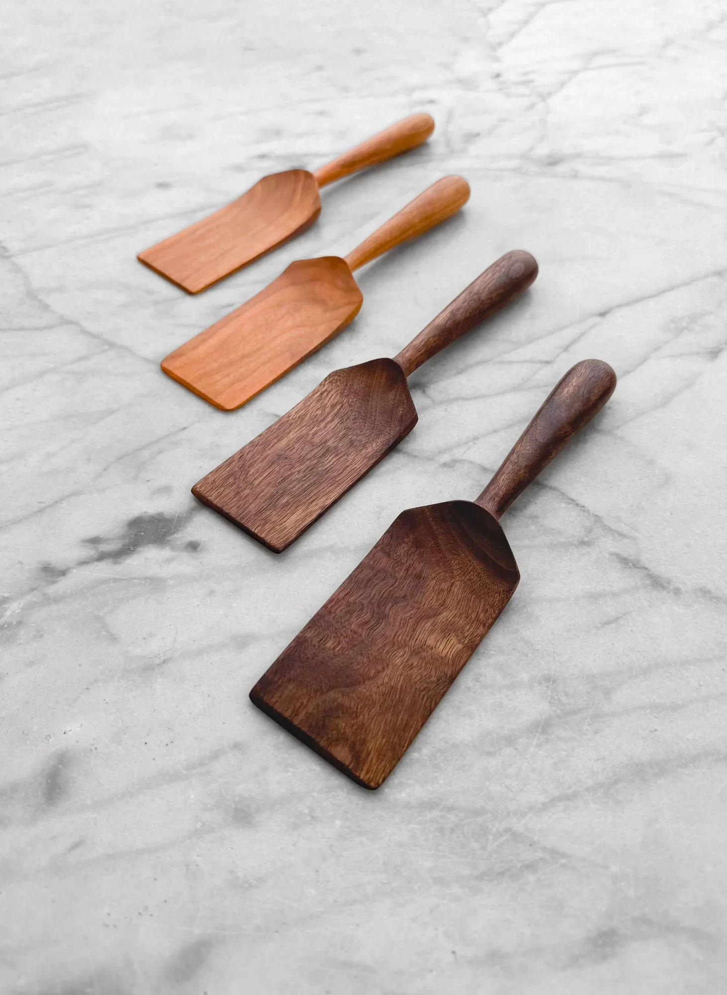 Mini Flipper Spatula - Walnut or Cherry Wood by Four Leaf Wood Shop