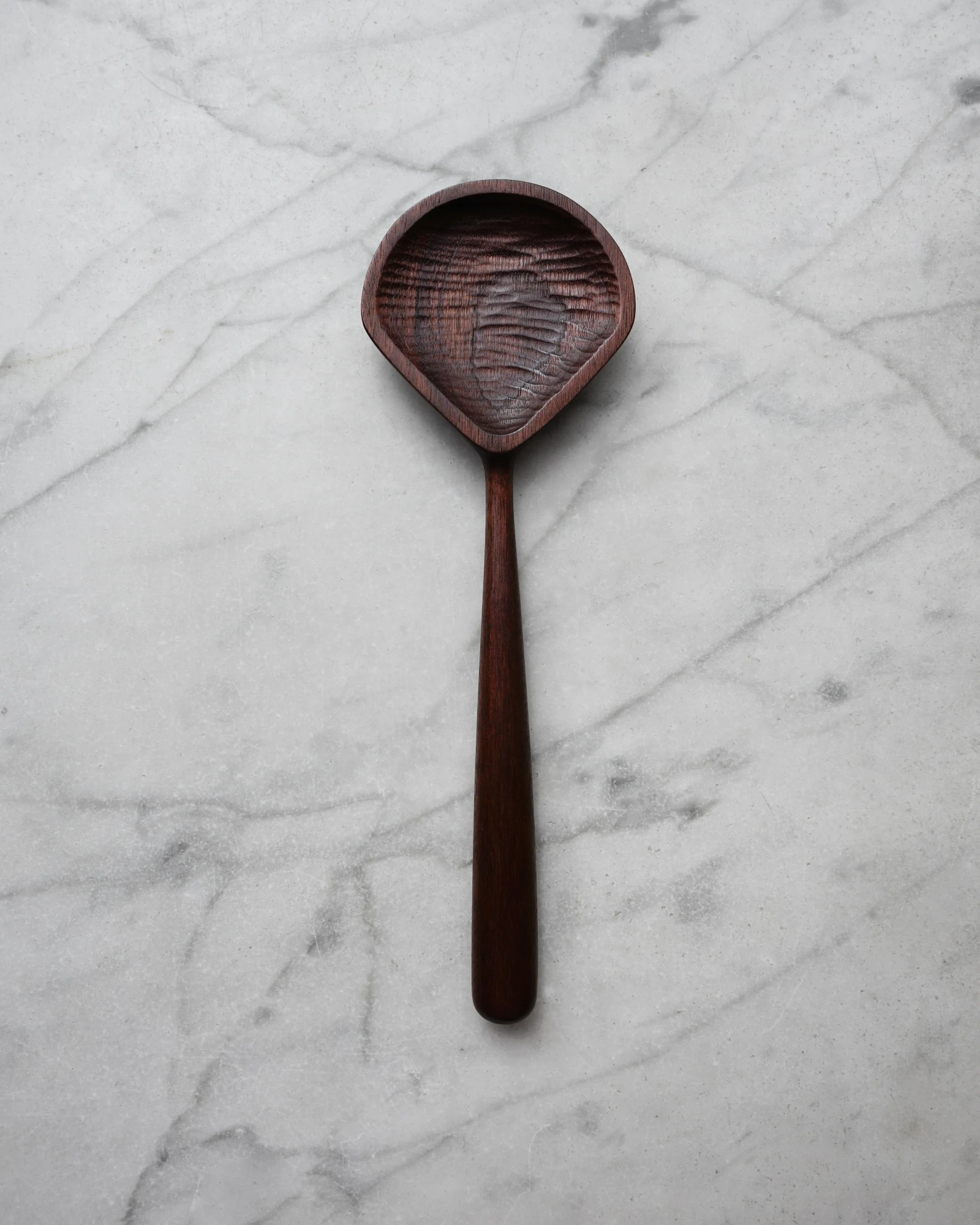 Large Shell Cooking/Serving Spoon - Walnut Wood by Four Leaf Wood Shop