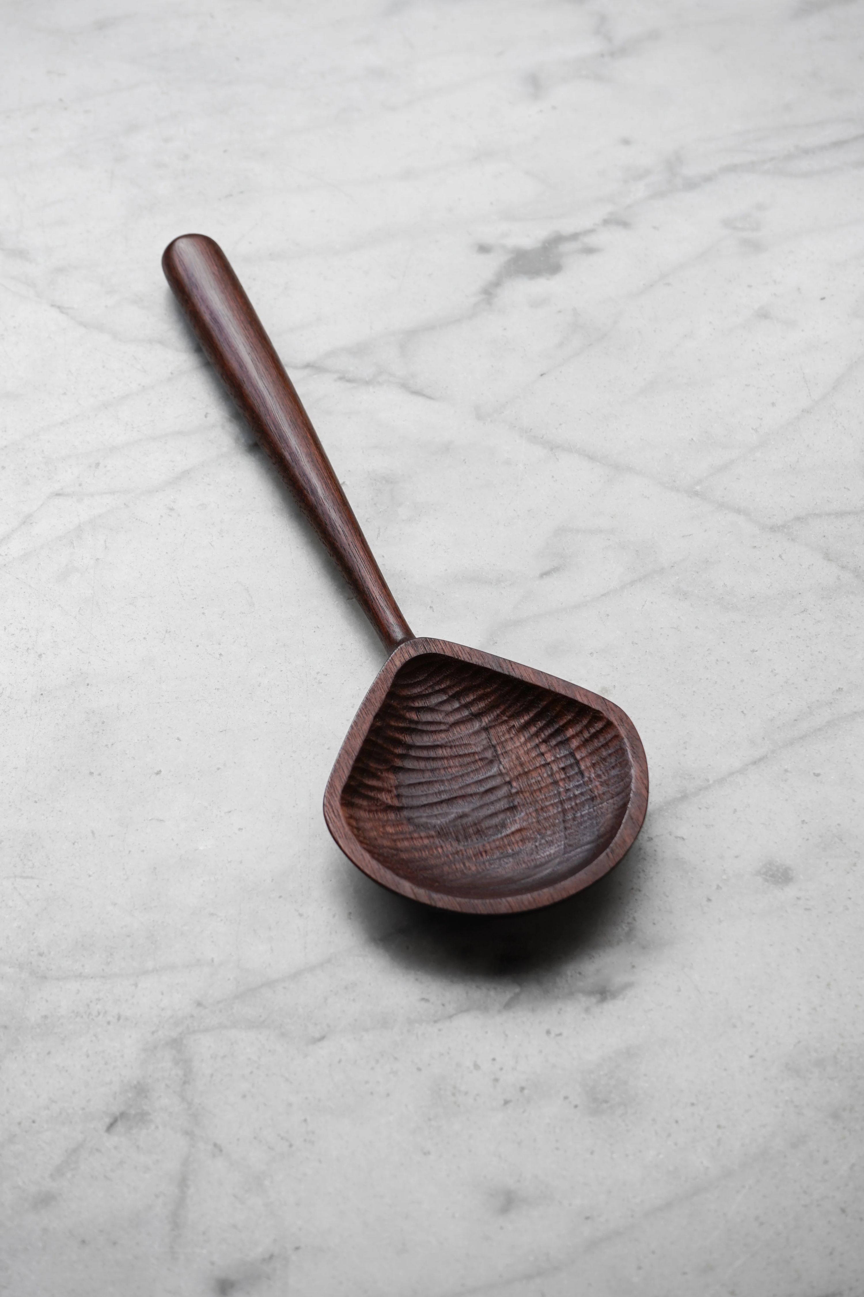 Large Shell Cooking/Serving Spoon - Walnut Wood by Four Leaf Wood Shop 