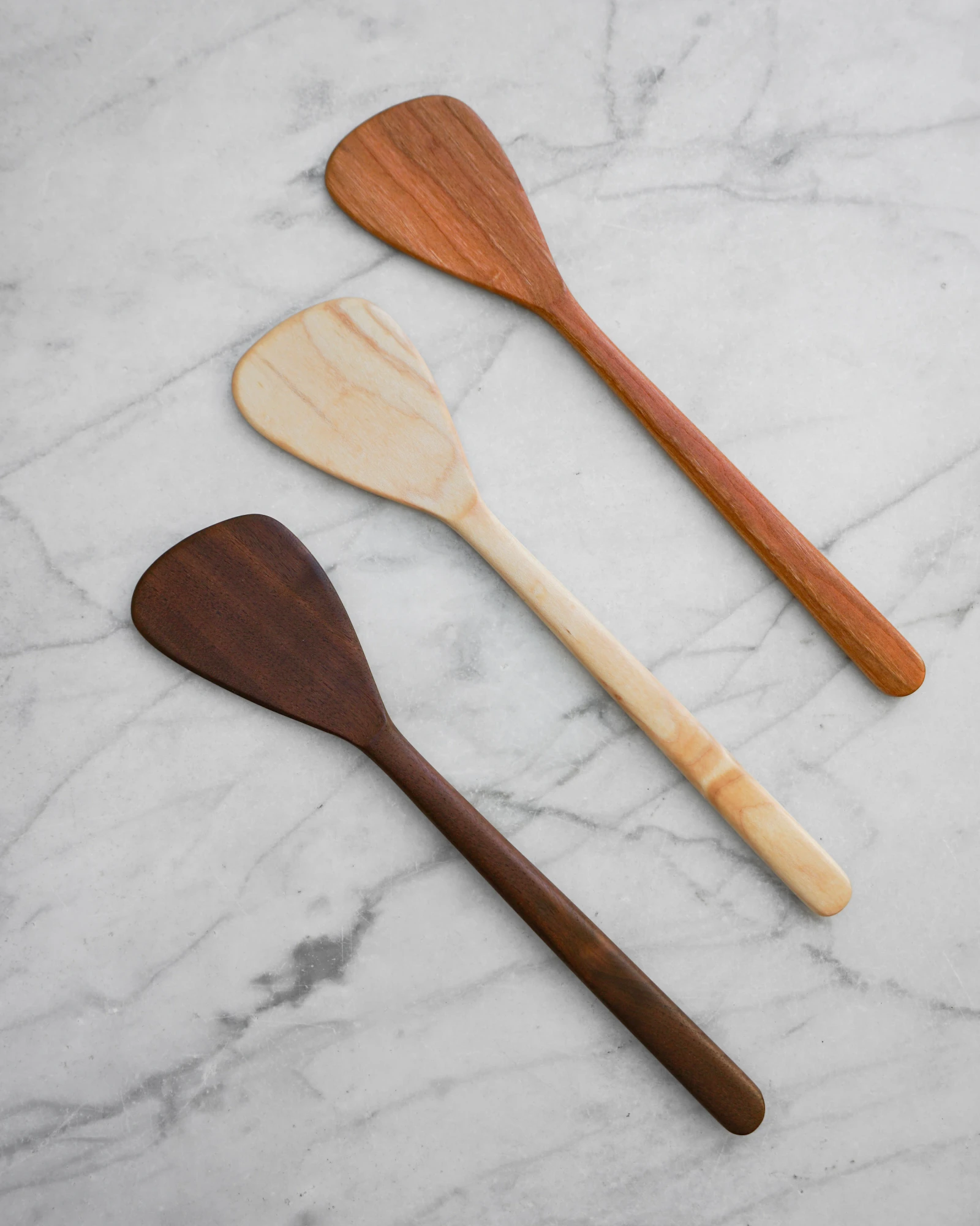 Flat Line - Modern Spatula - Walnut, Cherry, or Maple Wood by Four Leaf Wood Shop