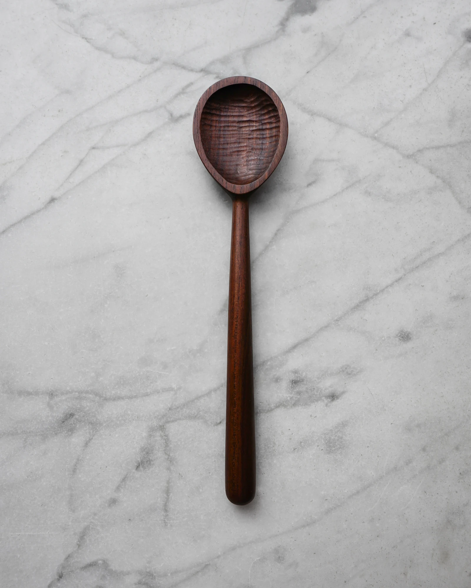 Oval Cooking Spoon - Walnut Wood by Four Leaf Wood Shop