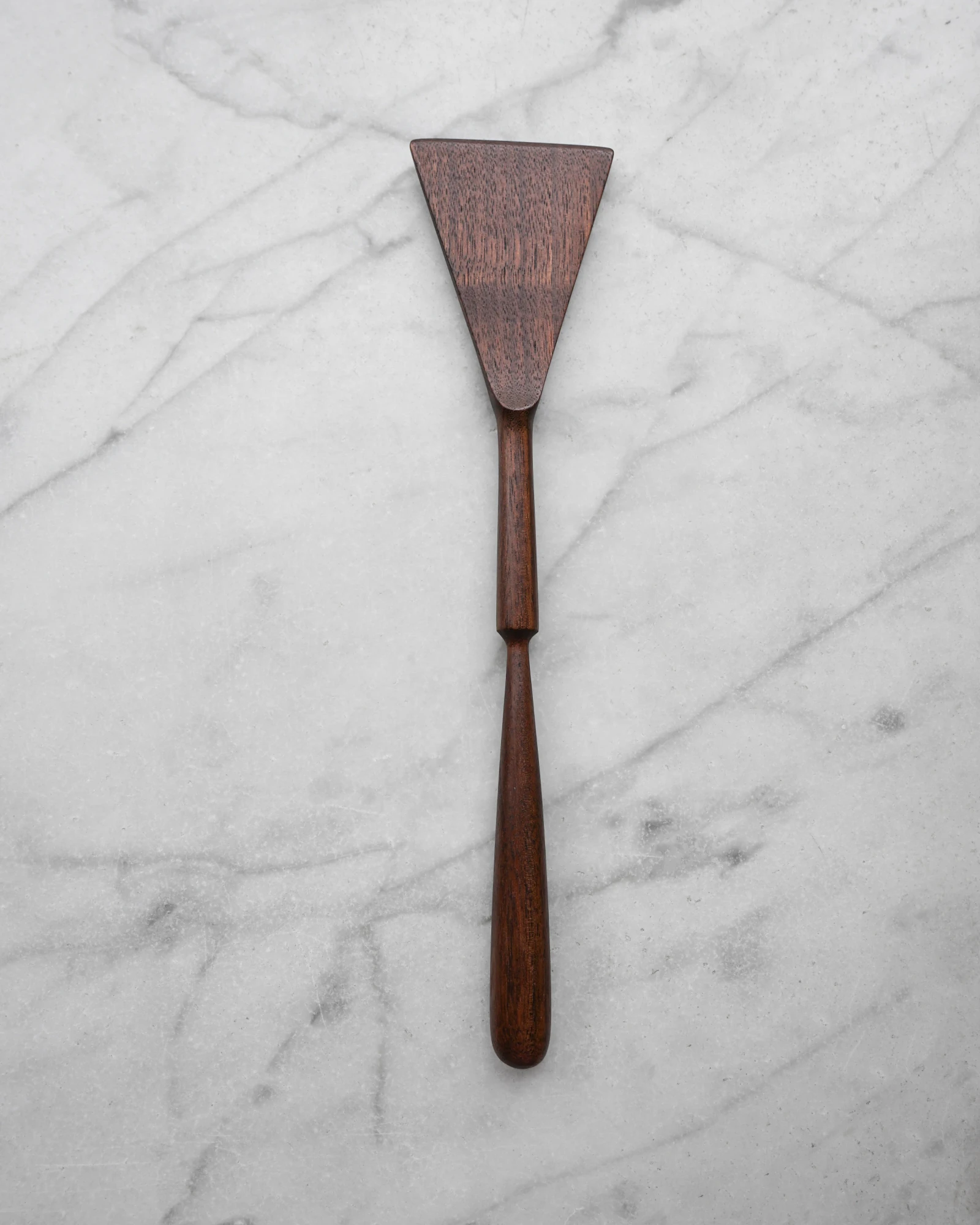 Triangle Spatula - Pinched Handle - Walnut or Cherry Wood by Four Leaf Wood Shop