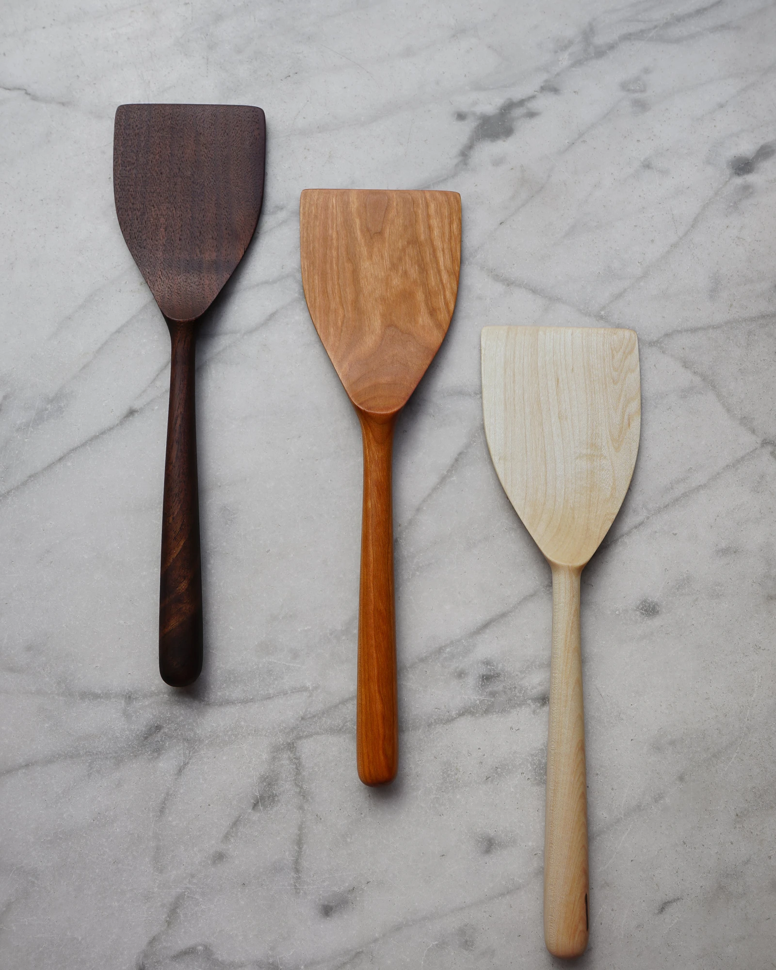 Wide Flipper Spatula - Walnut, Cherry, or Maple Wood by Four Leaf Wood Shop