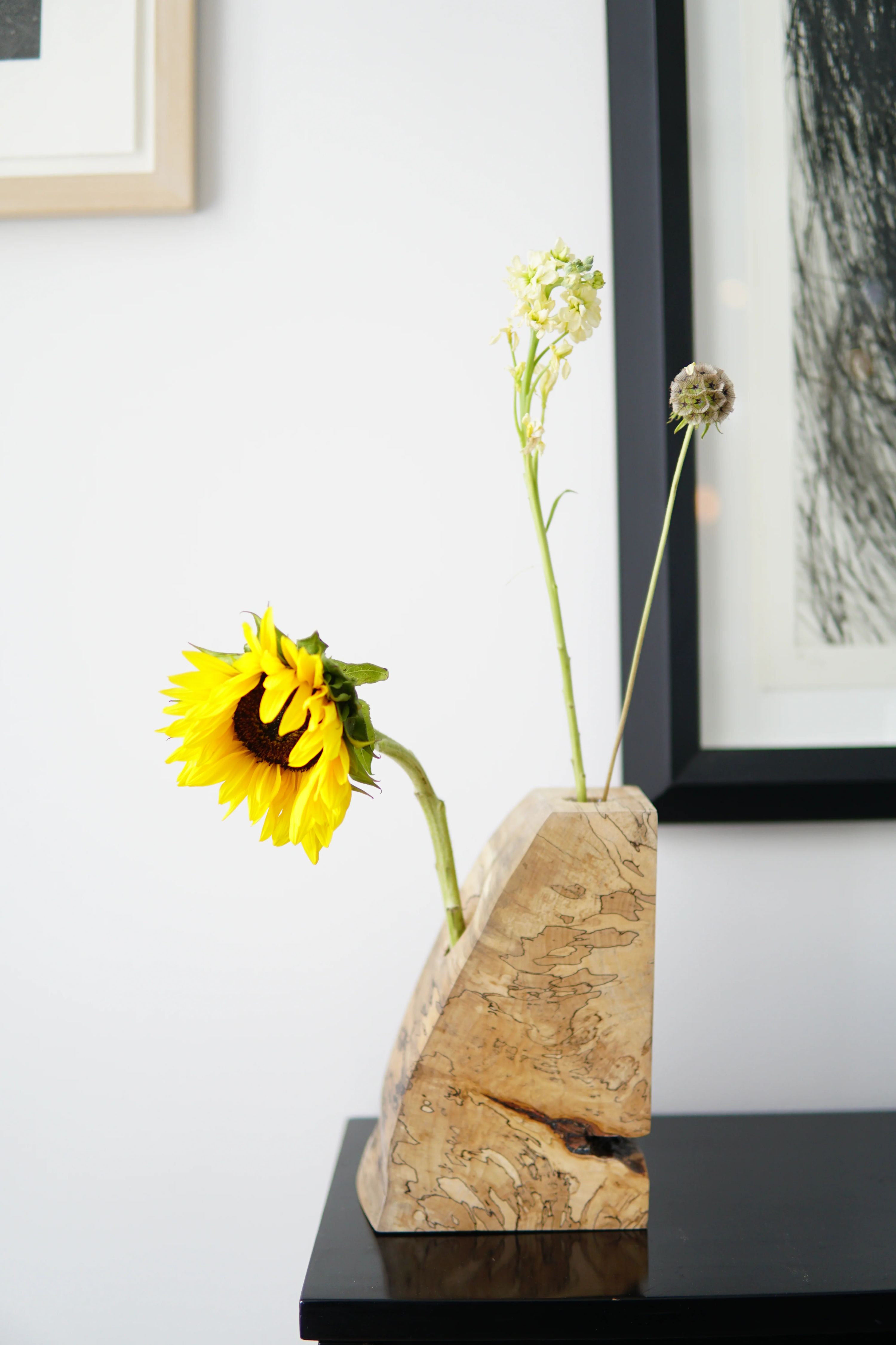 Spalted Maple Bookend Ikebana Vase 8