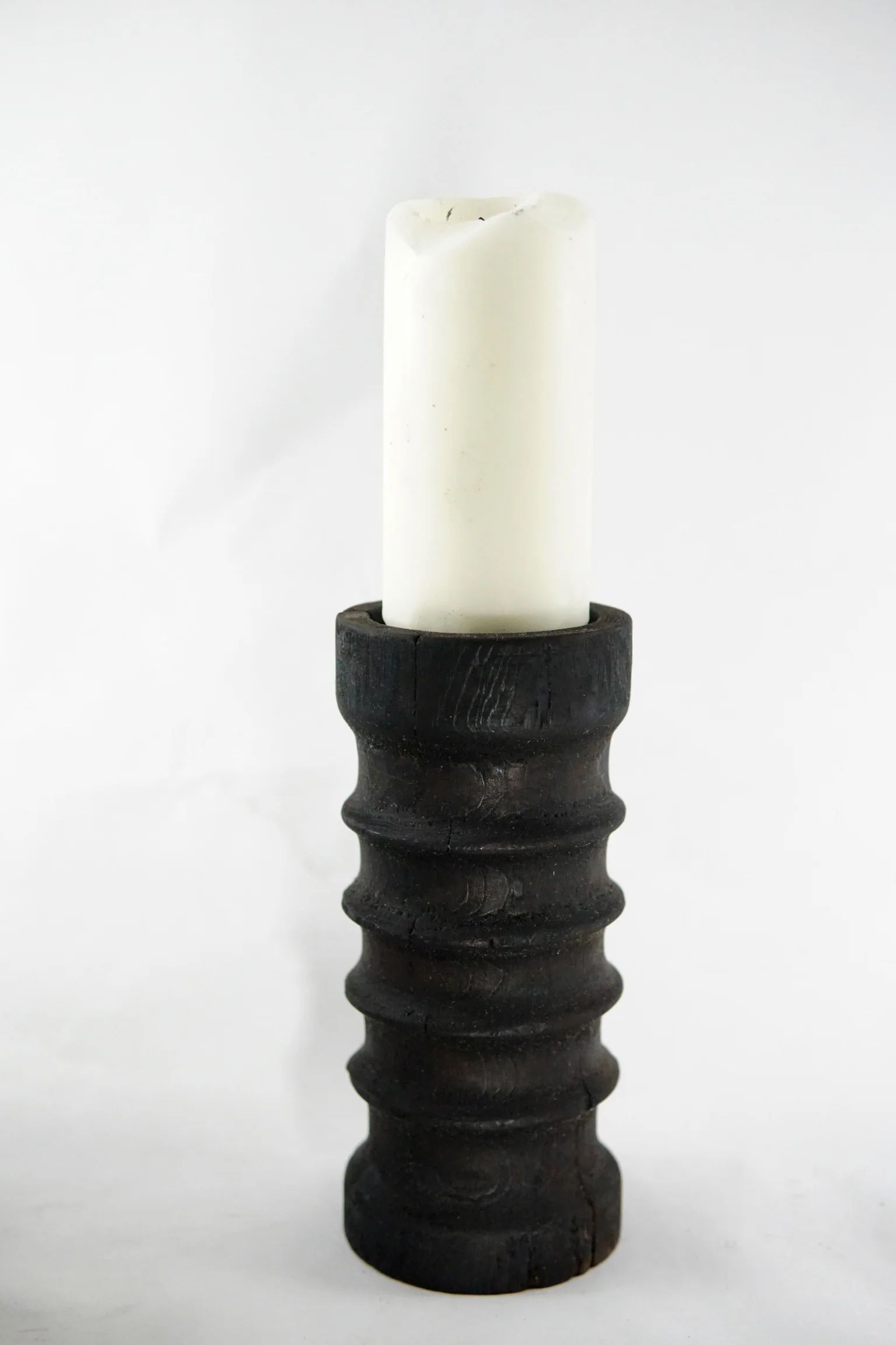 Tall Yakisugi Candle Holders 3