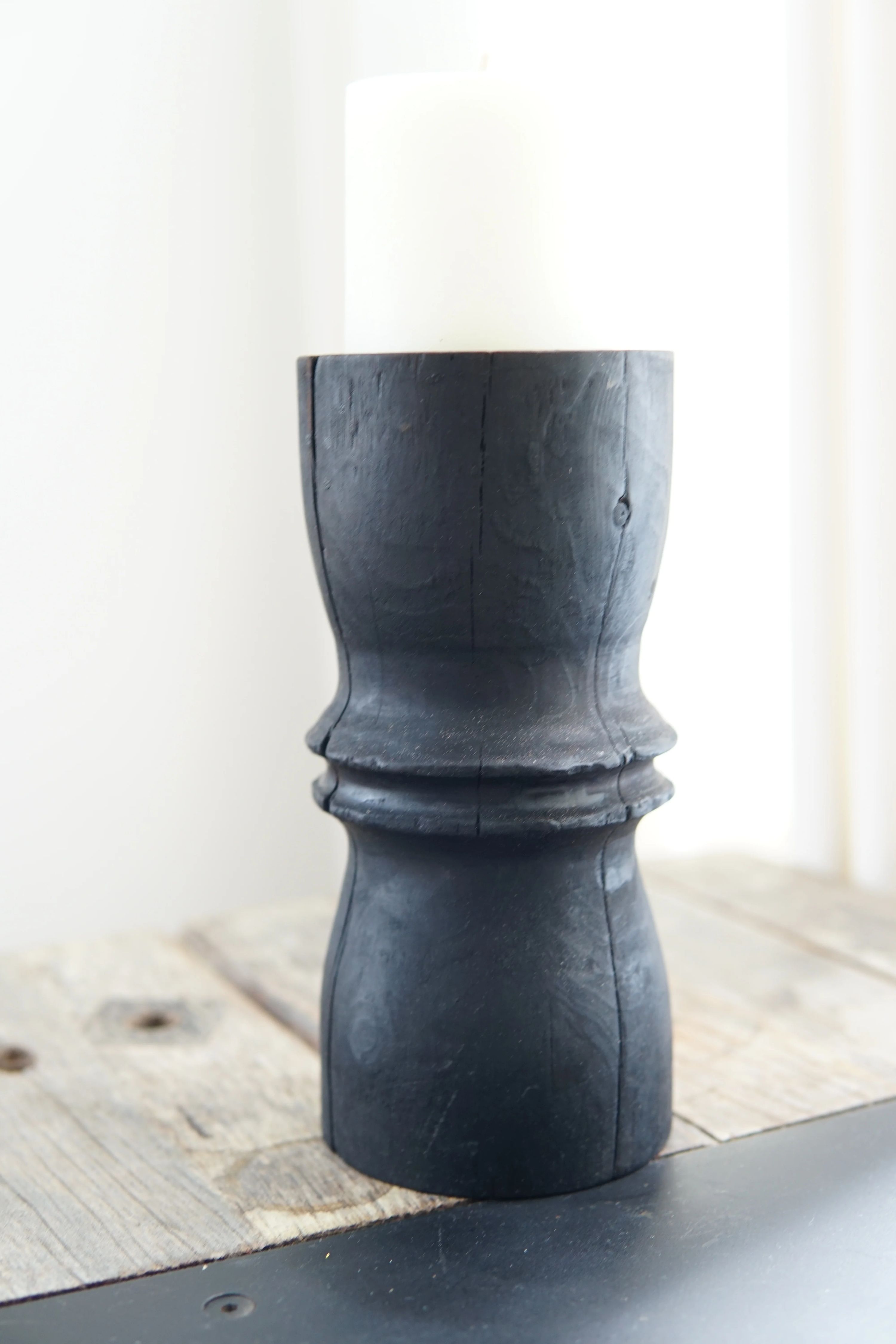 Tall Yakisugi Candle Holders 4
