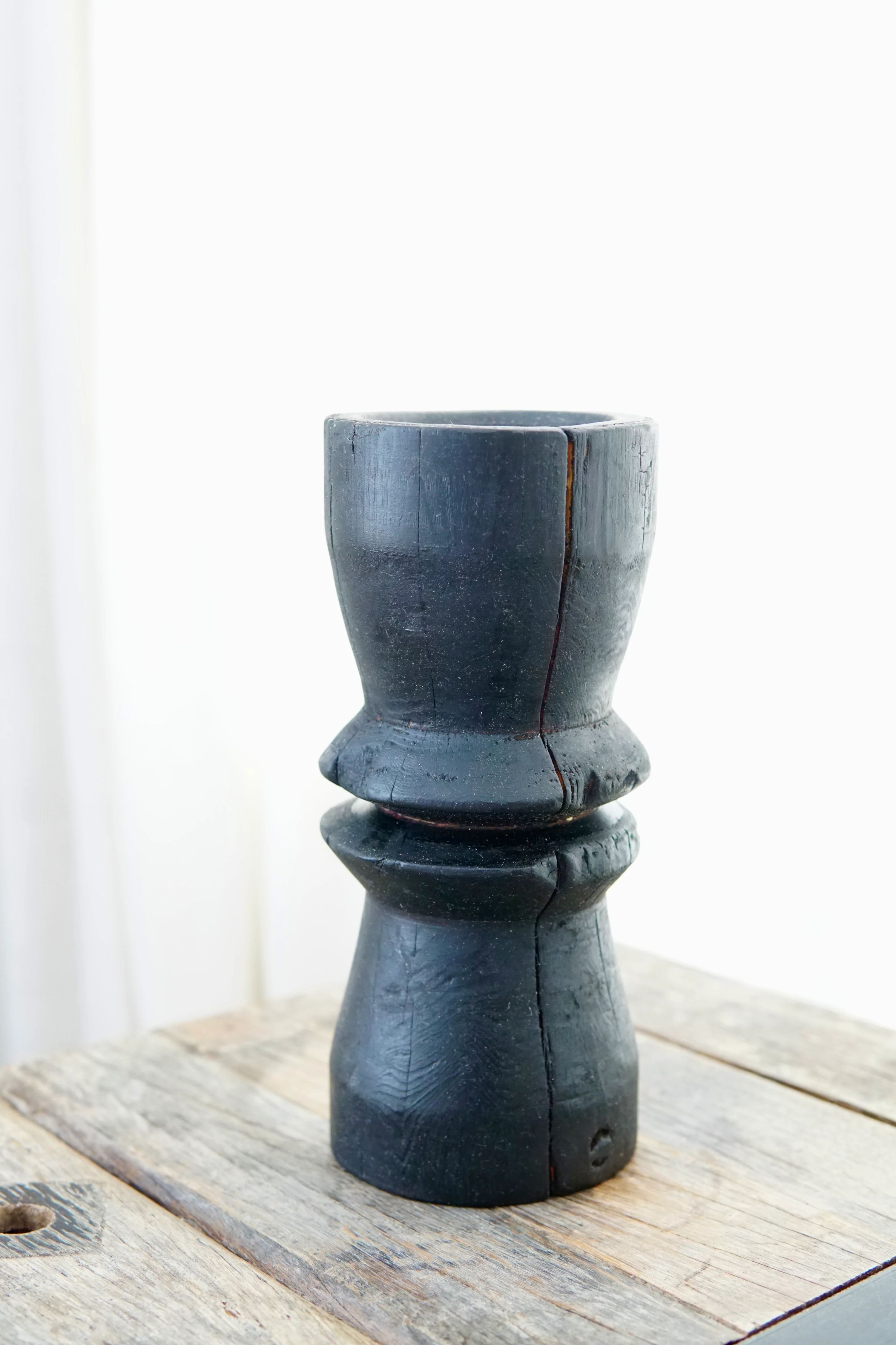 Tall Yakisugi Candle Holders 7