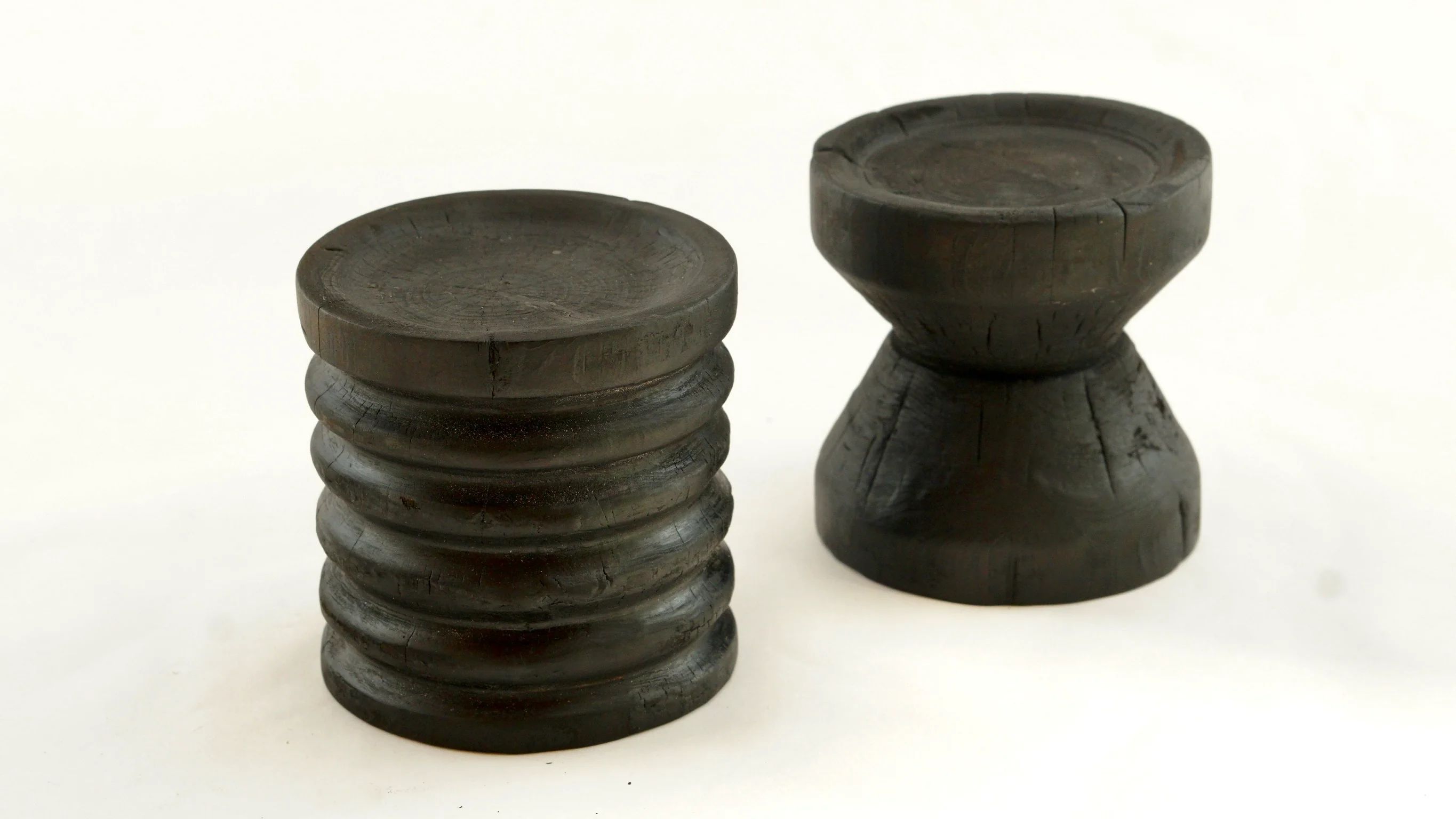 Small Yakisugi Wooden Candle Holders 4