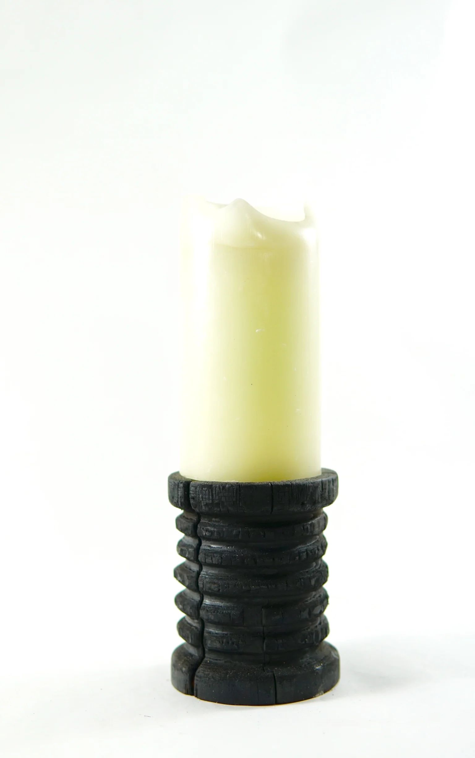 Small Yakisugi Wooden Candle Holders 5