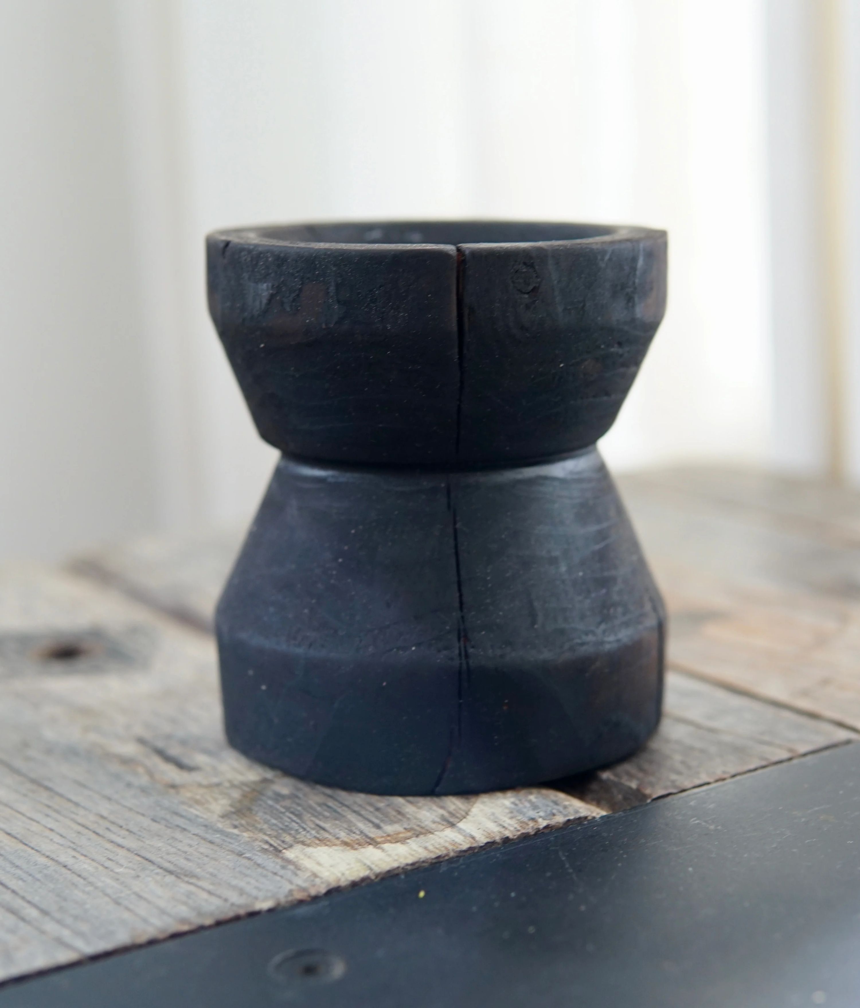 Small Yakisugi Wooden Candle Holders 6
