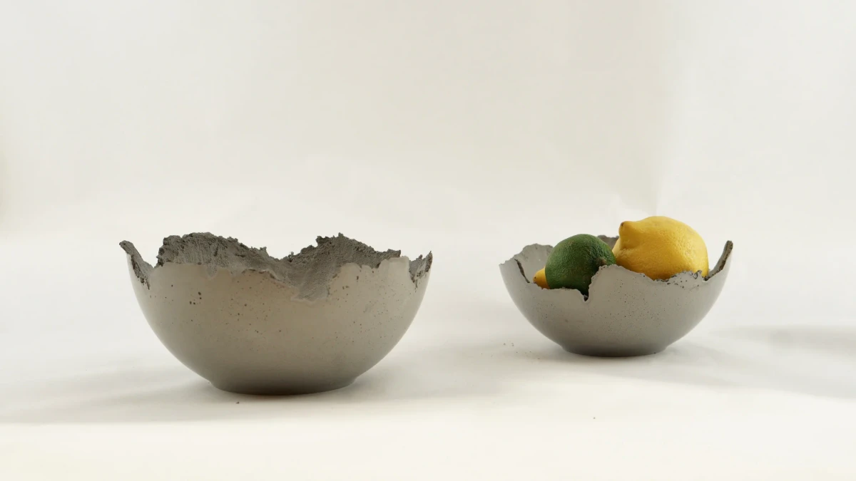 Concrete Infinity Edge Decorative Bowl by Seven Cedars NY